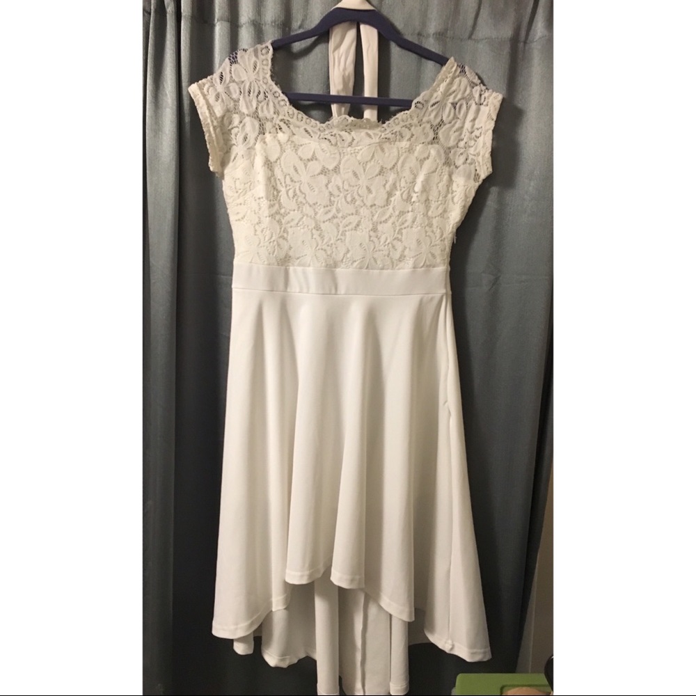 Women's Off Shoulder Lace Boat Neck Dress